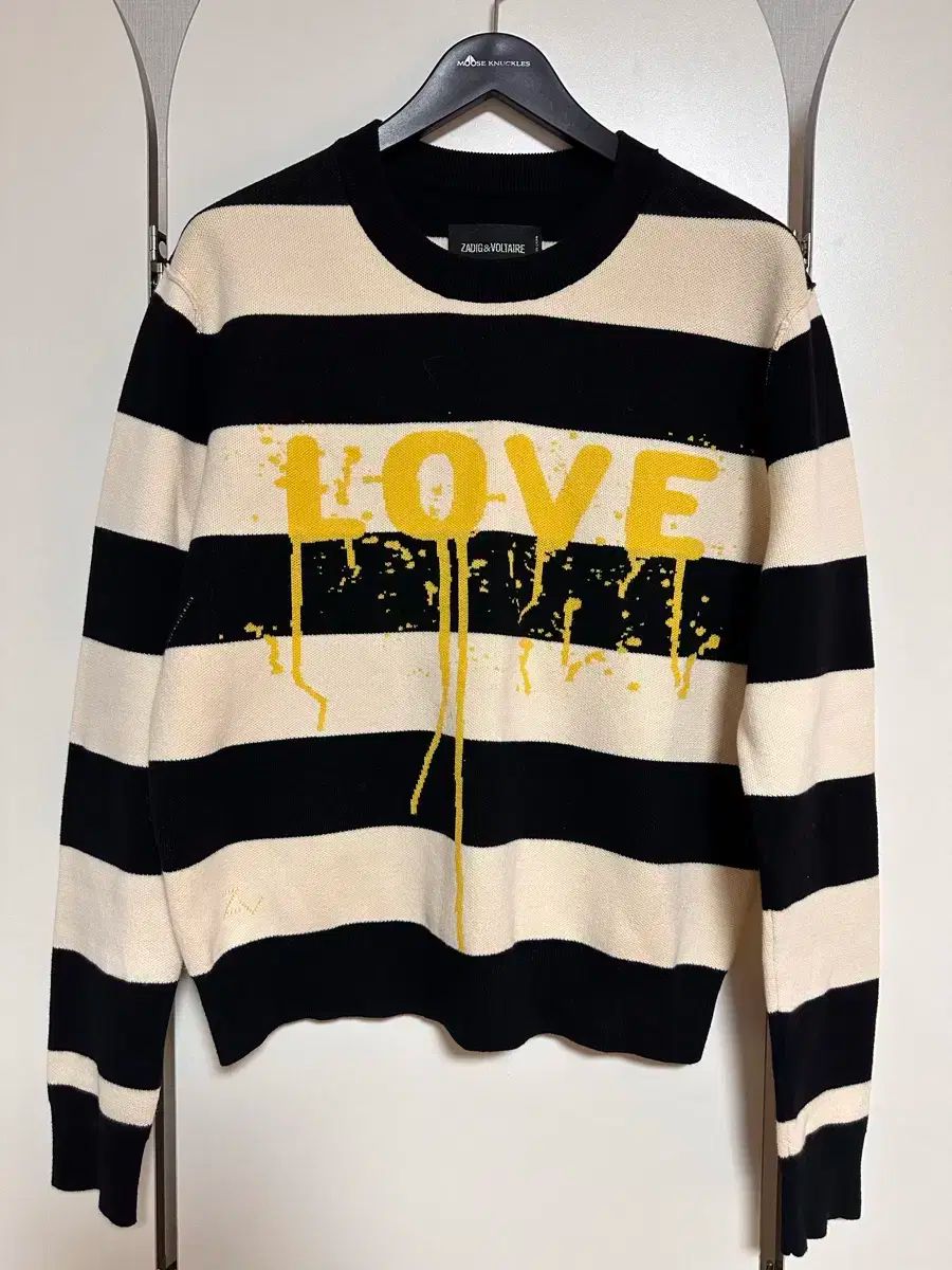 ZADIG-VOLTAIRE ザディグ エ ヴォルテール LOVE ストライプ ニット XS 55 良好