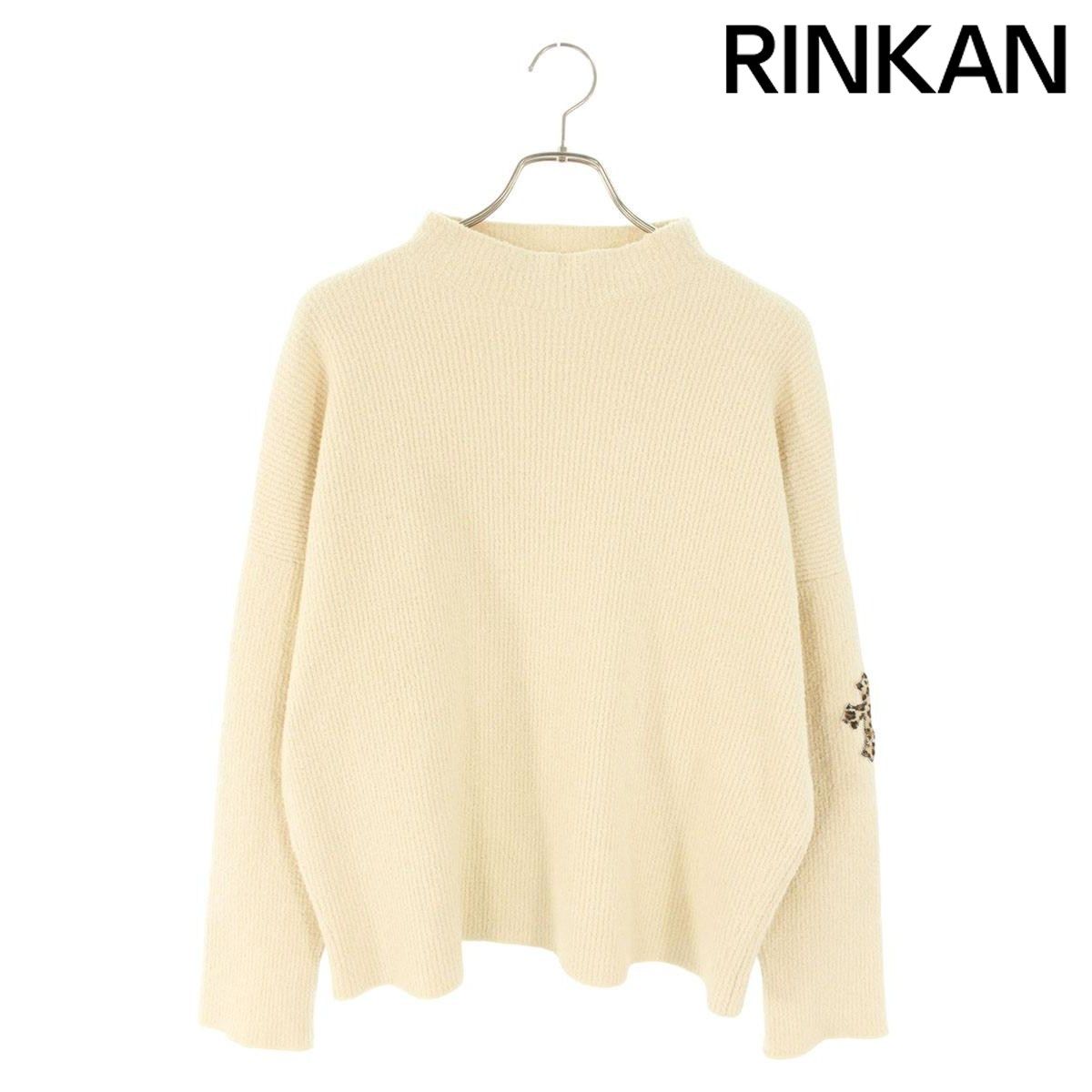 クロムハーツ ハラコクロスパッチハイネックカシミアニット メンズ XSM