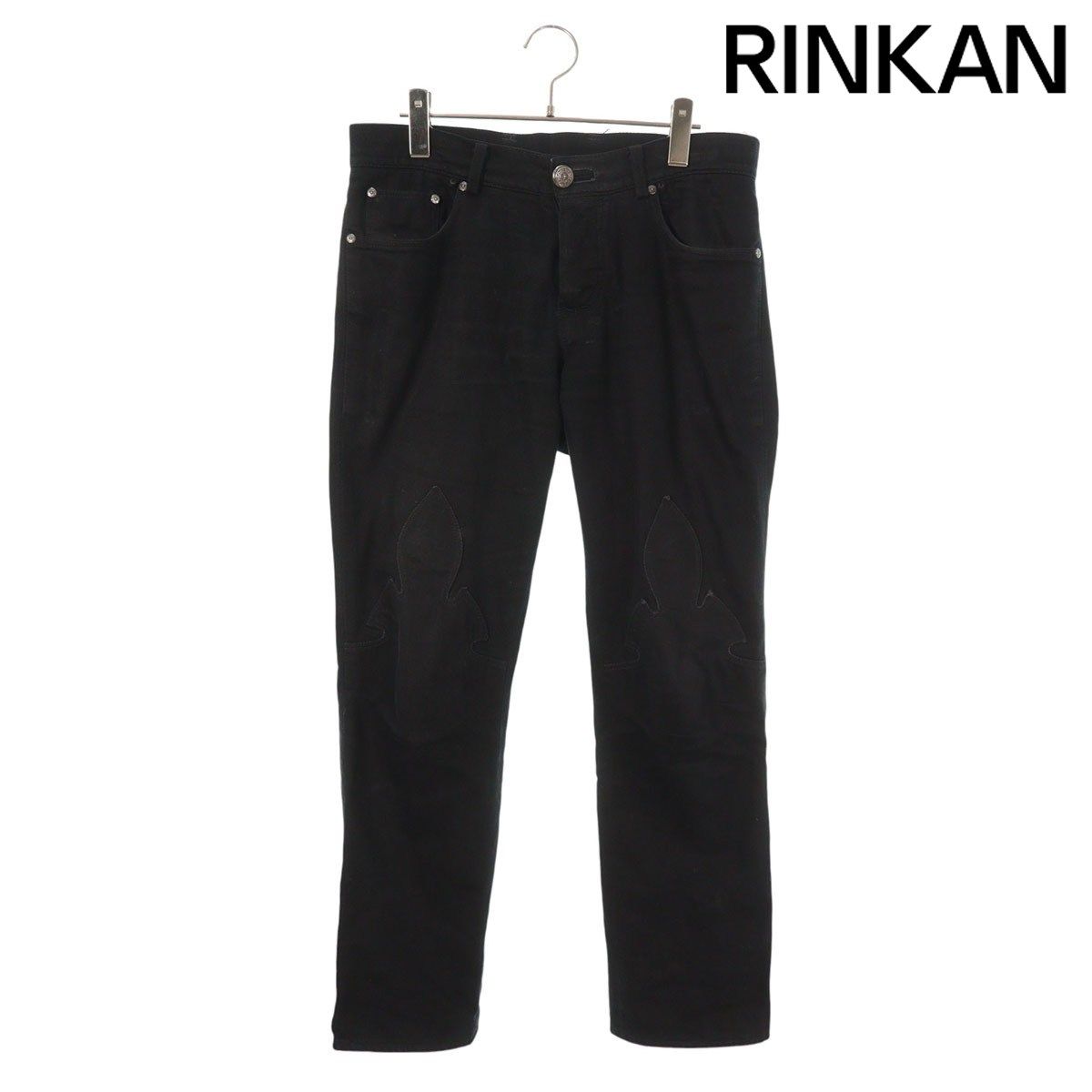 クロムハーツ JEAN SL FLEURKNEE ダガージップフ ニーデニムパンツ メンズ 31インチ