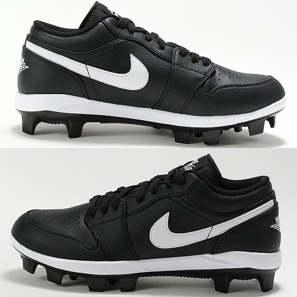  NIKE ナイキ 野球 スパイク ポイント ジョーダン1 レトロ ロー Jordan 1 Retro MCS LOW スタッド ブラック ホワイト 並行輸入 日本未発売 CJ 8524-011 スパイク シューズ