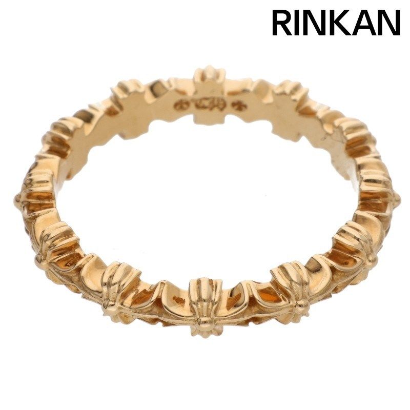 クロムハーツ 22K TINY E CH PLS BAND タイニーECHプラスバンド ゴールドリング メンズ 12号