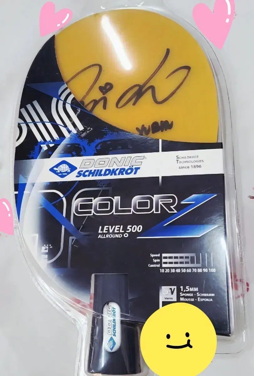 ユビン YUBIN IN サイン入り 卓球ラケット