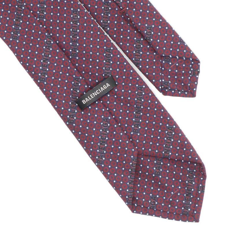 新品未使用　BALENCIAGA ネイビードットネクタイ 定価約10万 新品未使用 BALENCIAGA ネイビードットネクタイ 定価約10万 新品未使用