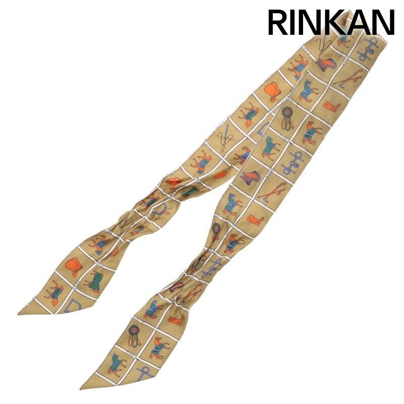 エルメス Couvertures et Tenues de Jour ツイリースカーフ メンズ