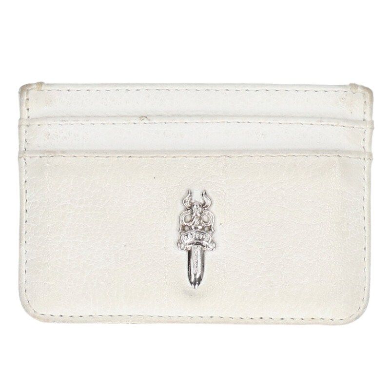 クロムハーツ DOUBLE SIDE ダブルサイド ダガー付きレザーカードケース メンズ