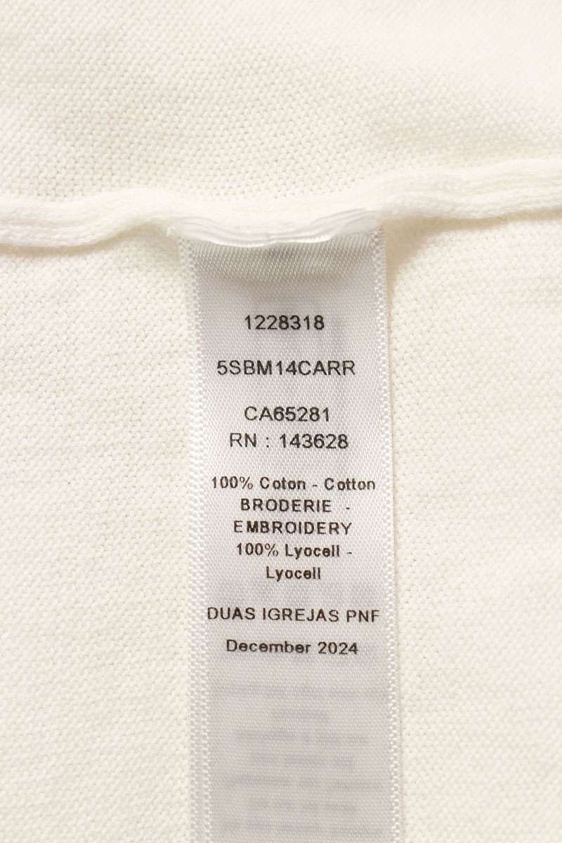 5SBM14CARR 胸ロゴ刺繍カーディガン