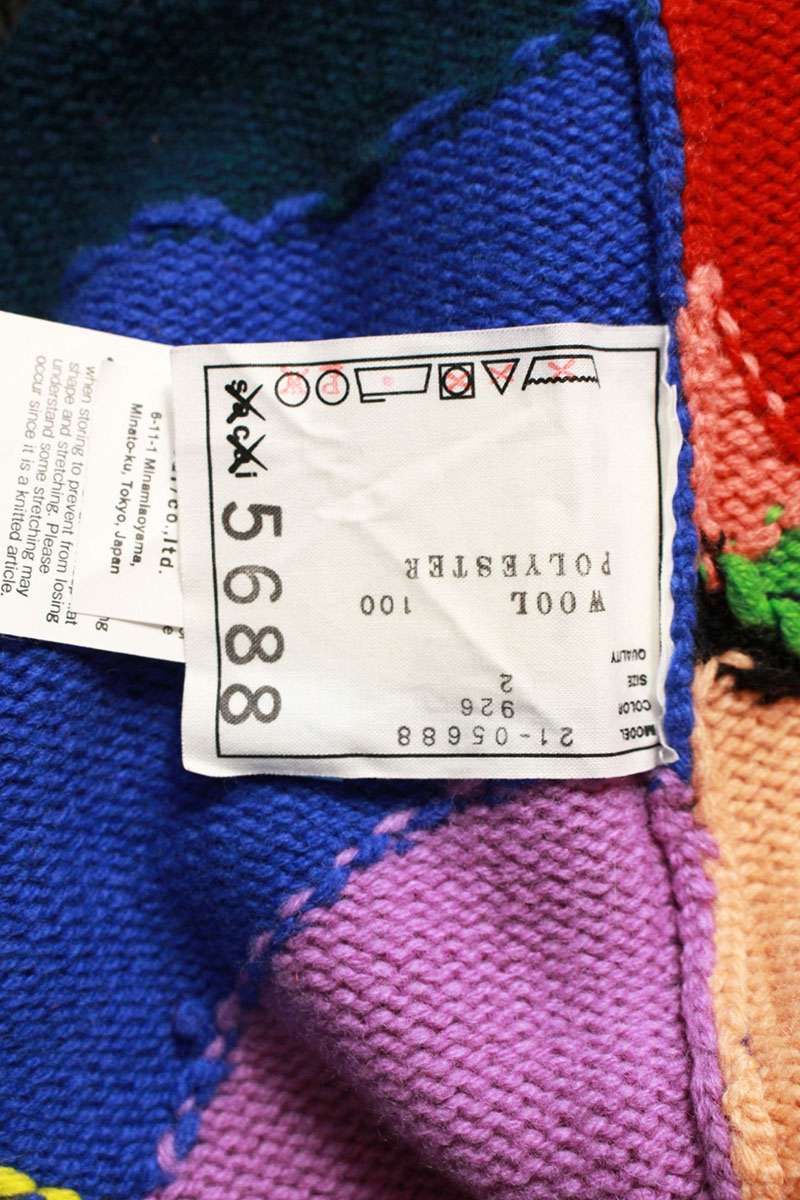  サカイ ×カウズ KAWS 21-05688 ジャガードプルオーバーニット レディース 2 パーカー トップス