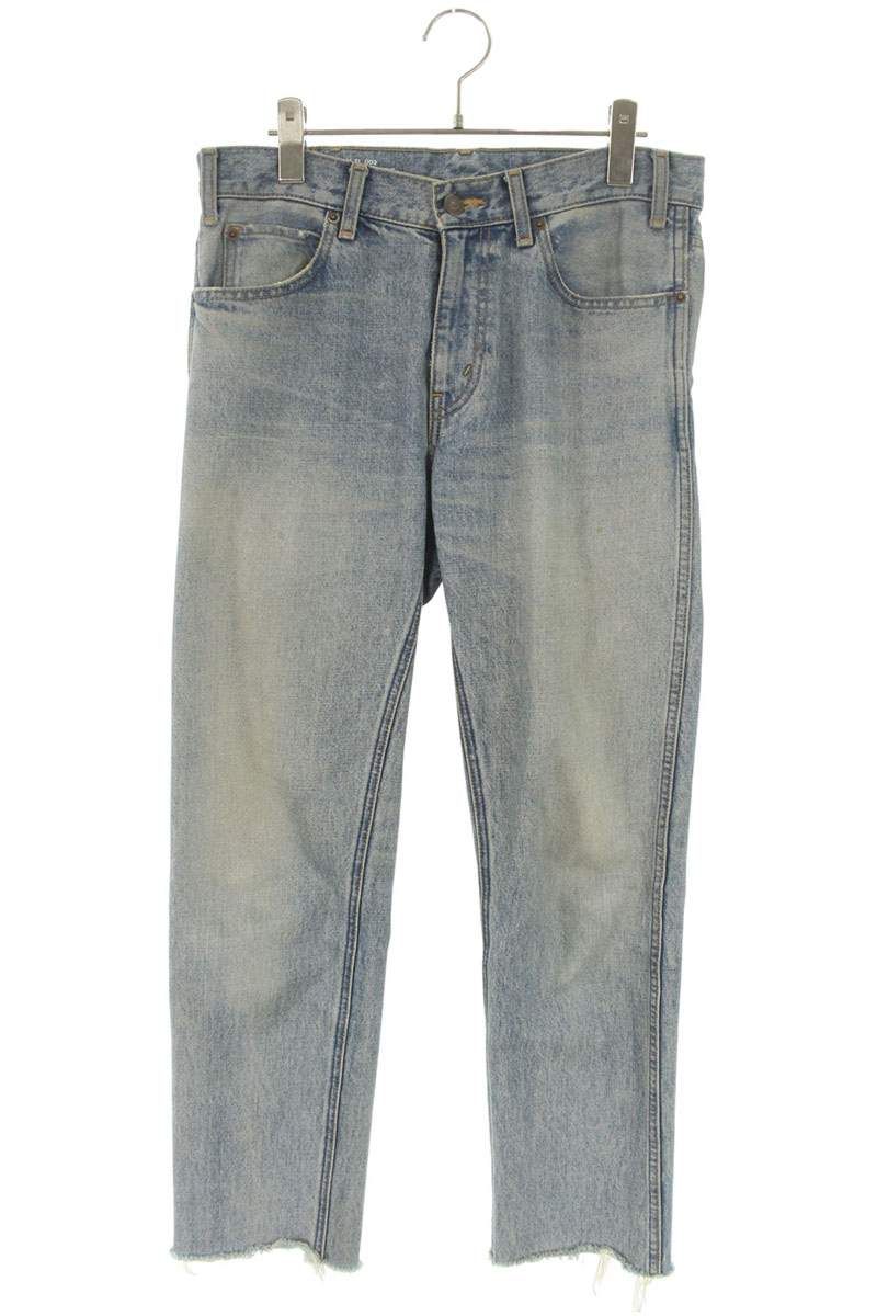 セリーヌ N103 635E 07VS カットオフストレートデニムパンツ レディース 28インチ