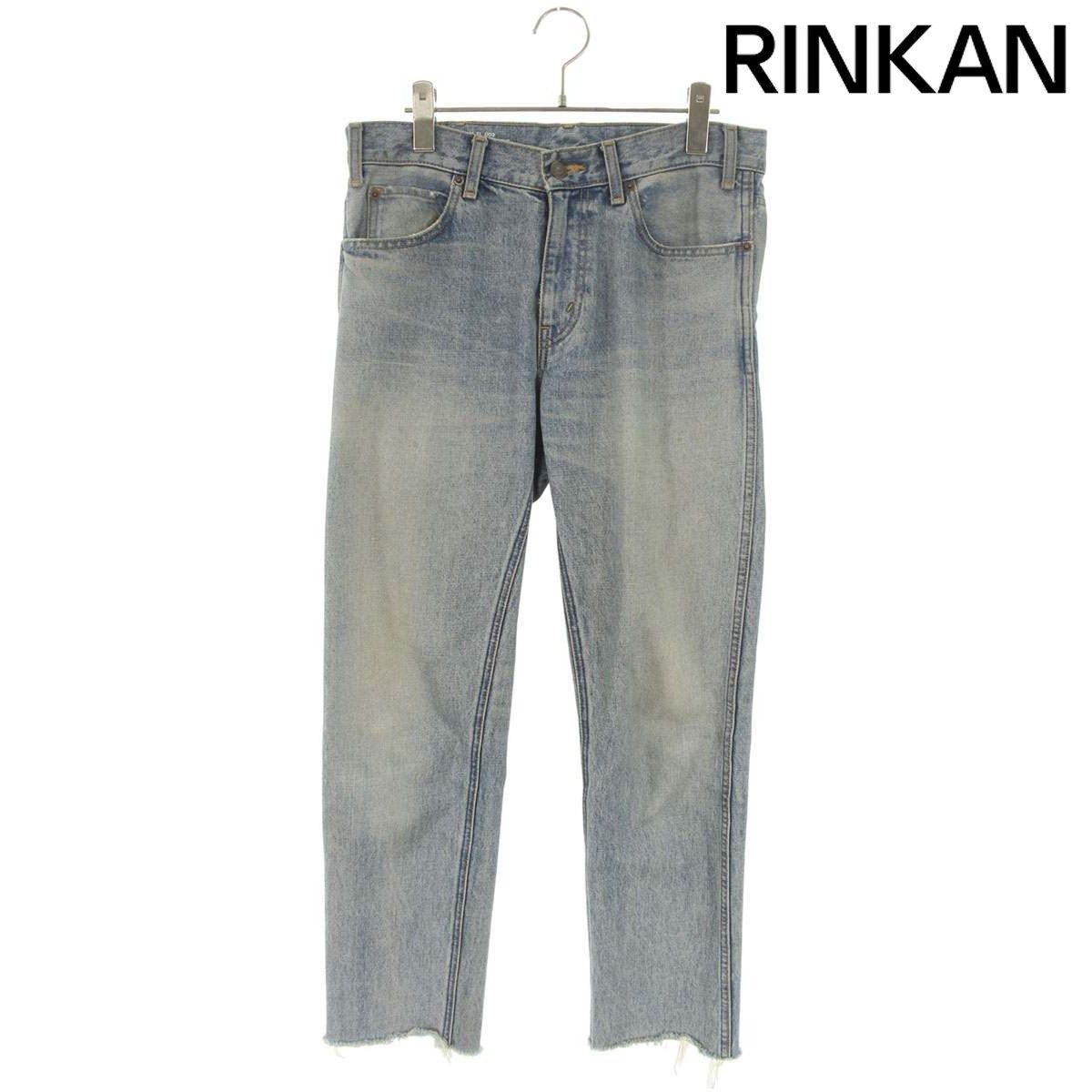 セリーヌ N103 635E 07VS カットオフストレートデニムパンツ レディース 28インチ