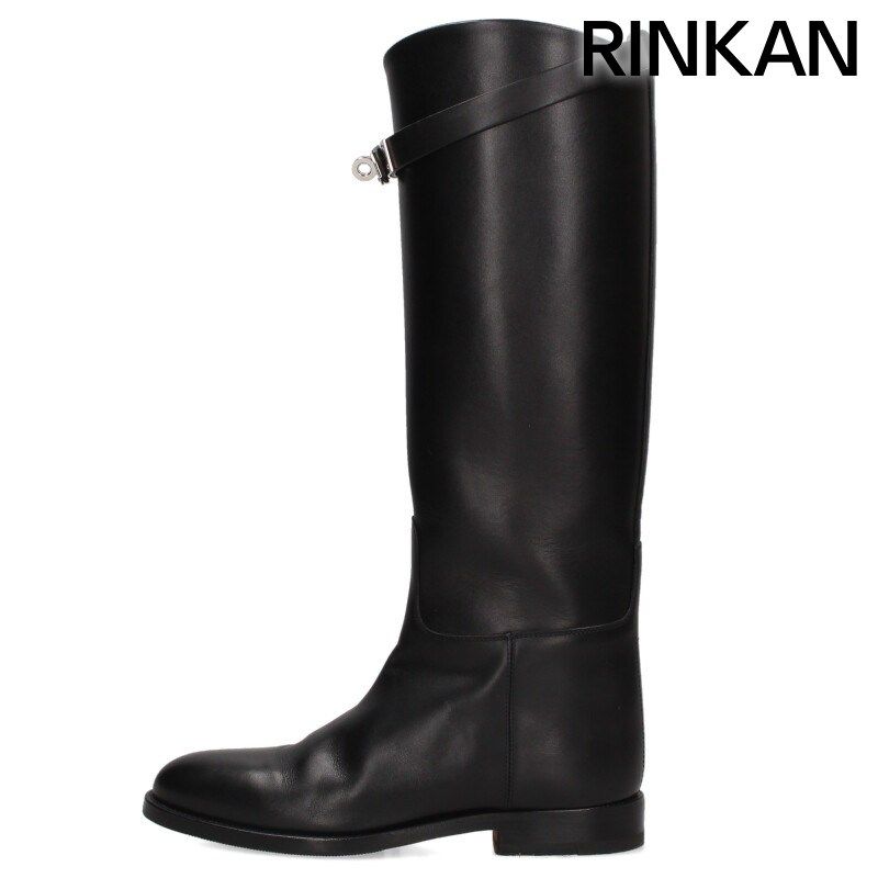 エルメス AF042138ZG2104 ジャンピング ケリー金具 レザーロングブーツ