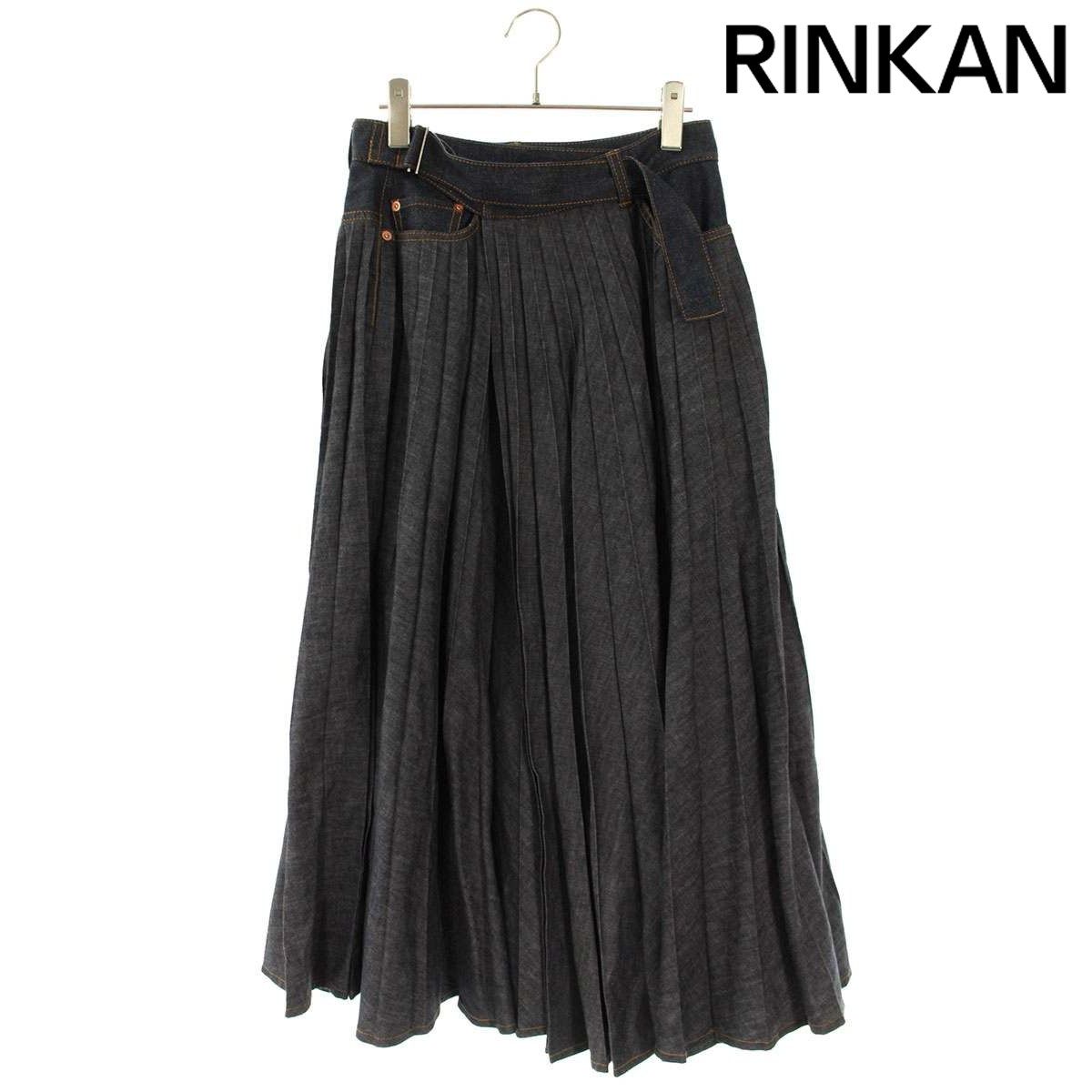 サカイ 24SS 24-07289 デニムプリーツスカート レディース 1