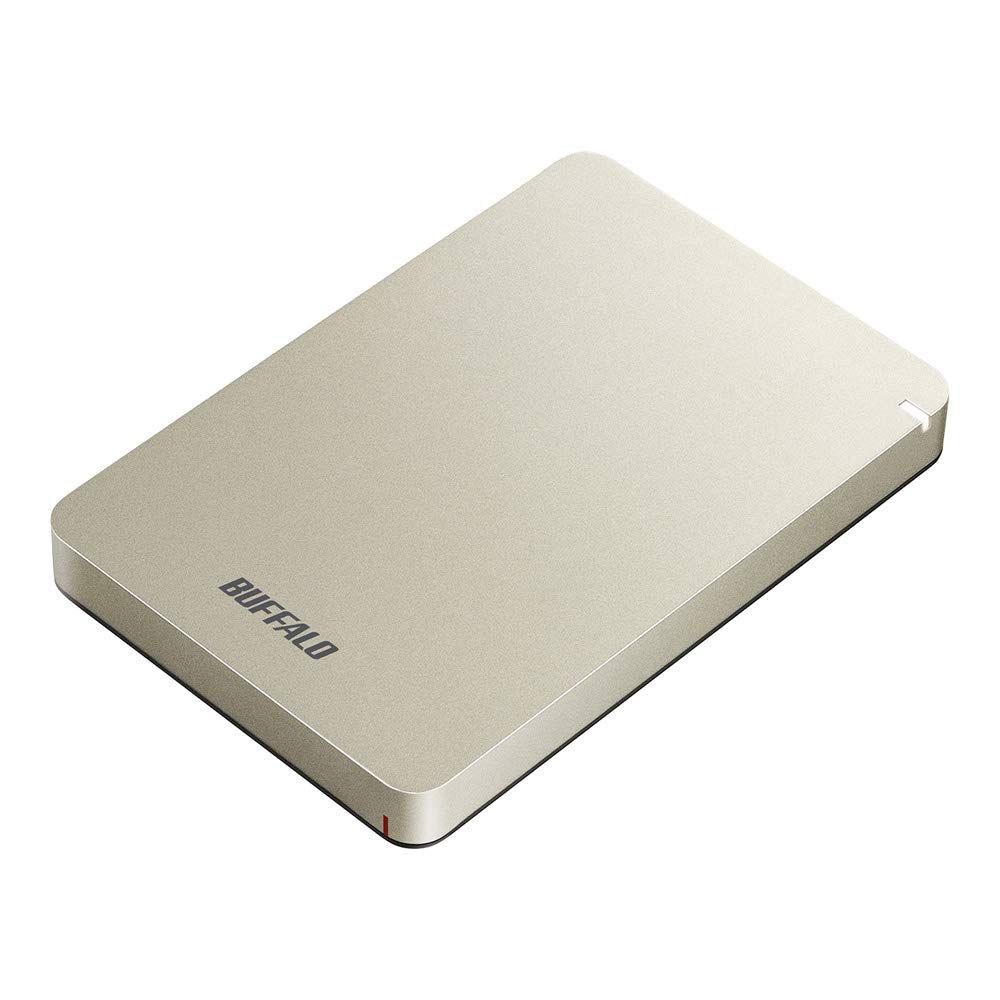 BUFFALO USB3.1 Gen.1 対応 耐衝撃ポータブルHDD 1TB ゴールド HD-PGF1.0U3-GLA ゴールド 1.0TB