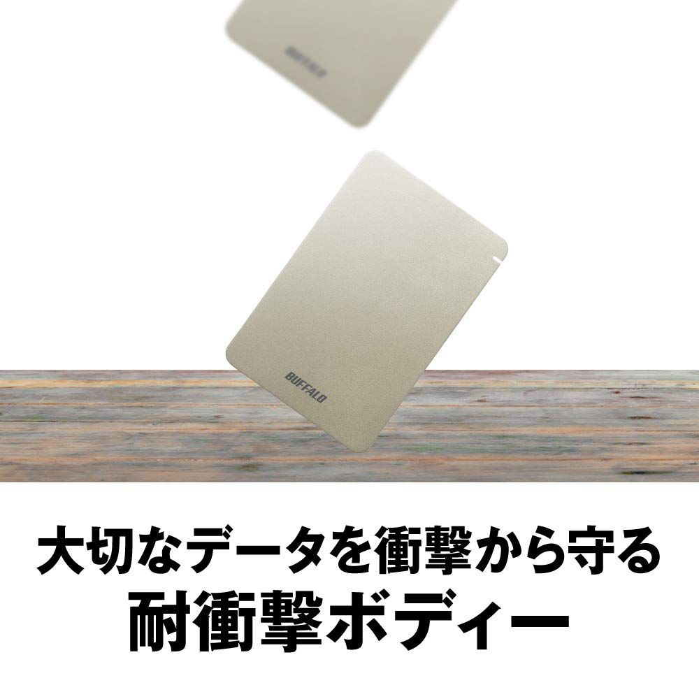  BUFFALO USB 3 1 Gen 対応 耐衝撃ポータブルHDD TB ゴールド HD PGF 0 U GLA その他 外付けハードディスク ドライブ