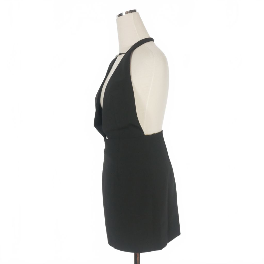 ディースクエアード DSQUARED2 23AW ICONチャーム ミニワンピース ドレス 38 ブラック 黒 S80CT0022 正規