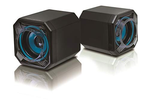 プリンストン PCスピーカー バックパッシブラジエーター搭載 最大出力5W 2.5W×2 ブルー