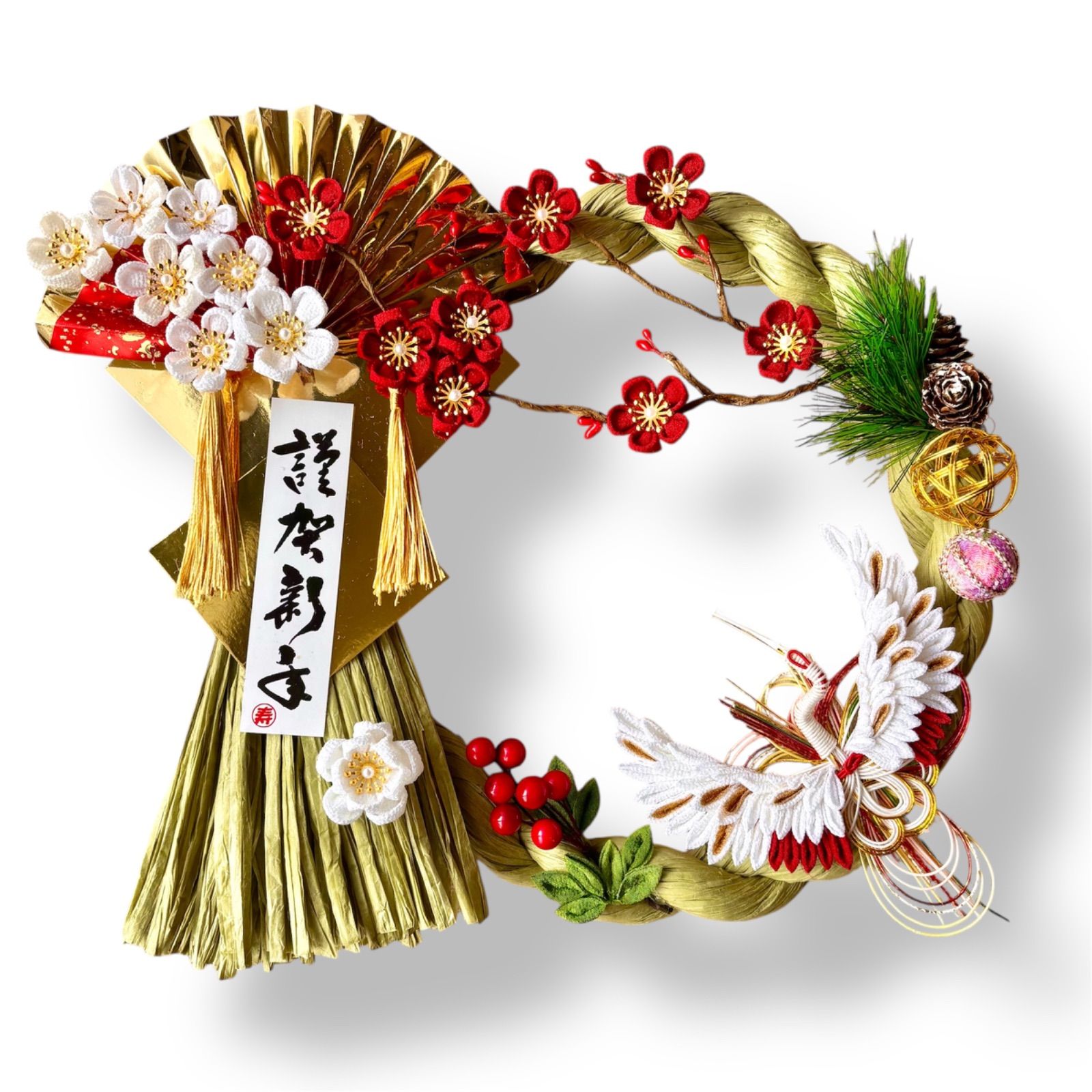 お正月　しめ縄飾り　一点飾り お正月しめ縄飾り一点飾り