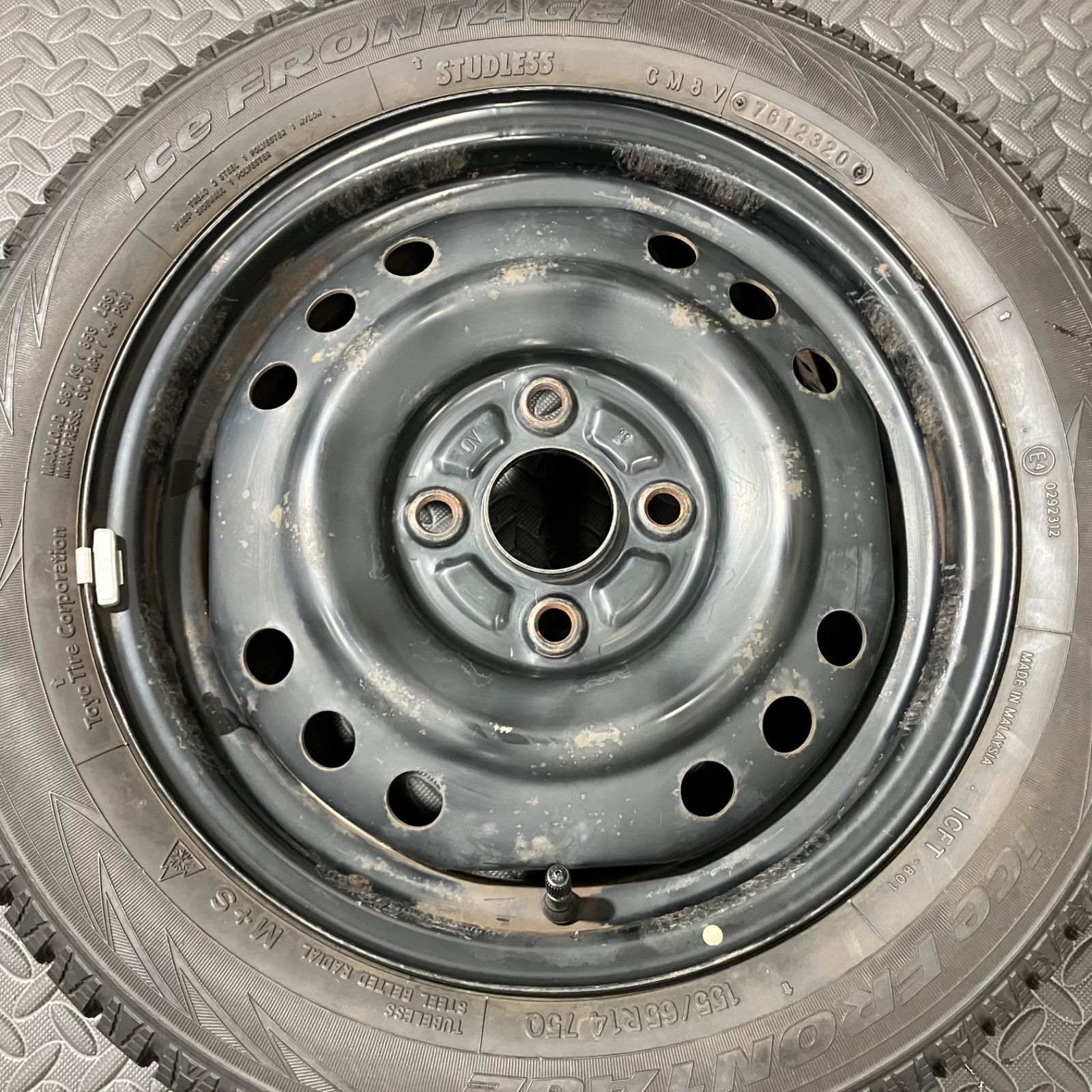 20年製 155 65 R 14 イエローハットPB アイスフロンテージ ダイハツ タント ムーヴ ミラ コンテ スタッドレスタイヤ 3511