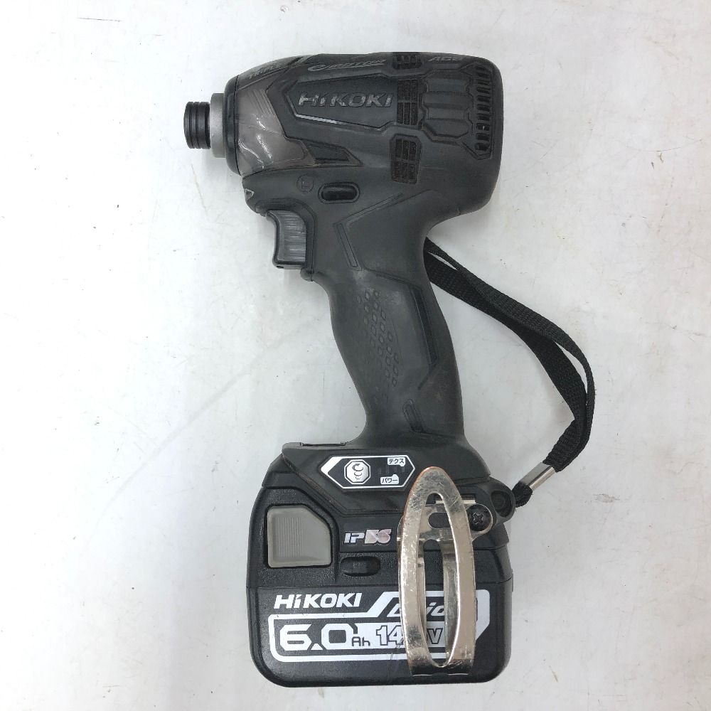 HiKOKI ハイコーキ 14.4V 6.0Ah コードレスインパクトドライバ ストロングブラック ケース 充電器 バッテリ2個セット WH14DDL2