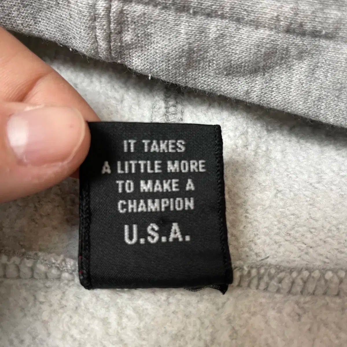 チャンピオン キッズ グレー ビックロゴ ブークレパッチ WHO フーディー Tシャツ 130