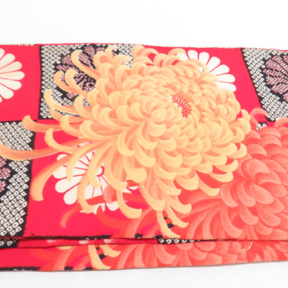 平和屋着物○両面 半幅帯 夜景 ビル 黒地 正絹 逸品 DAAY1912ps