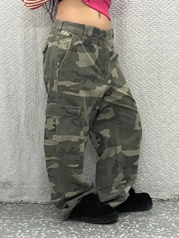 ヴィンテージ ミリタリー カモフラージュ オーバーサイズ カーゴパンツ 34インチ C06715