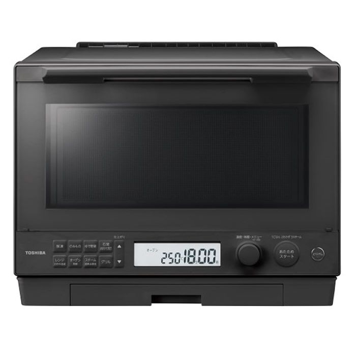 東芝 30 L 過熱水蒸気オーブンレンジ 石窯ドーム モデル ER D 100 A H アッシュグレージュ ワイド＆フラット庫内 上下ヒーター式 ノンフライ調理 グリル調理 発酵 レンジ最高出力1000 W コンビニ弁当