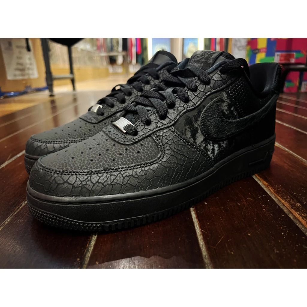 EST NIKE AIR FORCE 1 07 LX ブラック パイソン ポニーヘア メンズ HQ1977-001