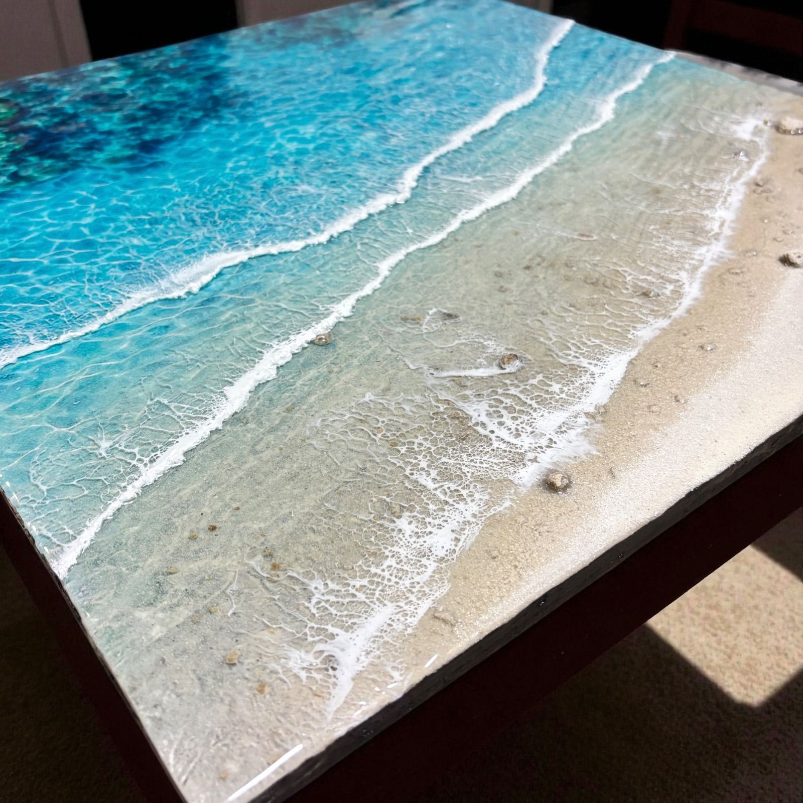 特大ボード 超立体 沖縄の海 レジンアートボード 美ら海 オーシャンアート N719