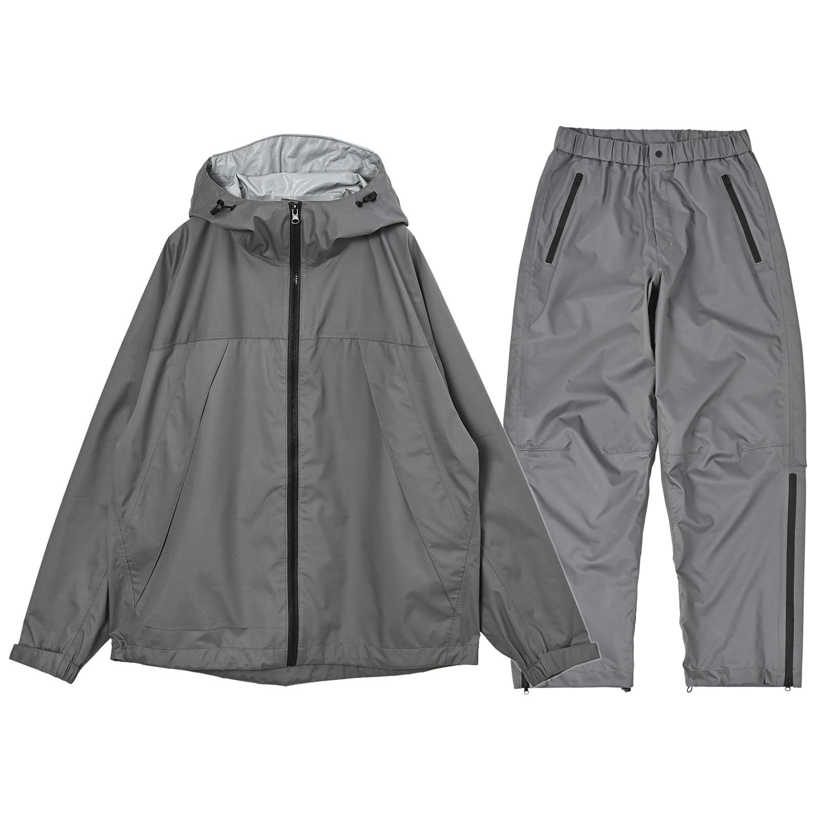 キウ レインセットアップ RAIN SETUP 防水 撥水 はっ水 耐水 透湿 豪雨対応 雨対策 台風 梅雨 上下セット 雨具 レイン ジャケット パンツ ロングパンツ ポケット シンプル 通勤 通学 自転車 ユニセックス メンズ レディース 男女兼用