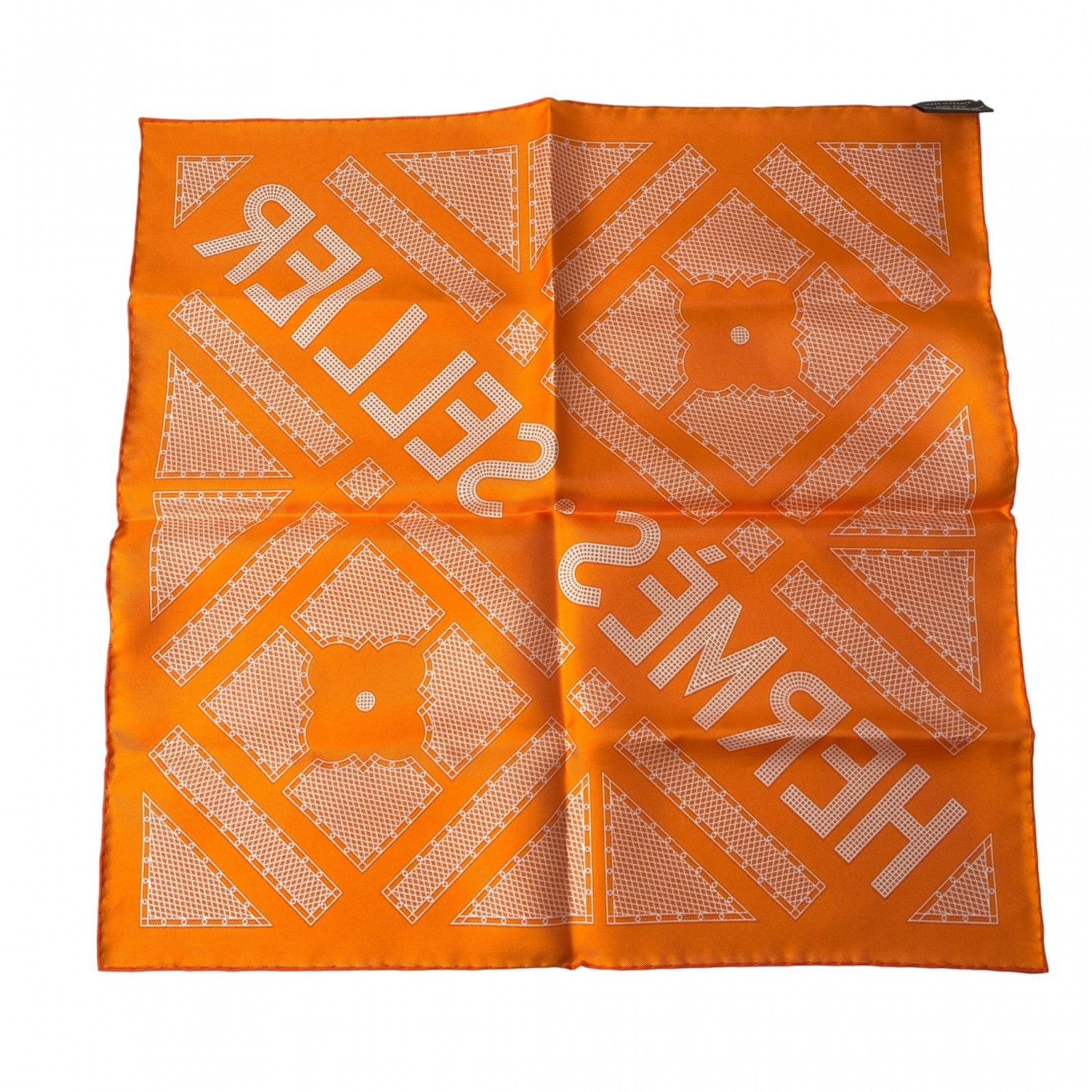 【新品未使用】HERMESカレ45 ローブ・レジェール　ガブロッシュ　オレンジ カレ ガヴロッシュ45 ブロード・ローブ・レジェール レッド 赤[] Carre