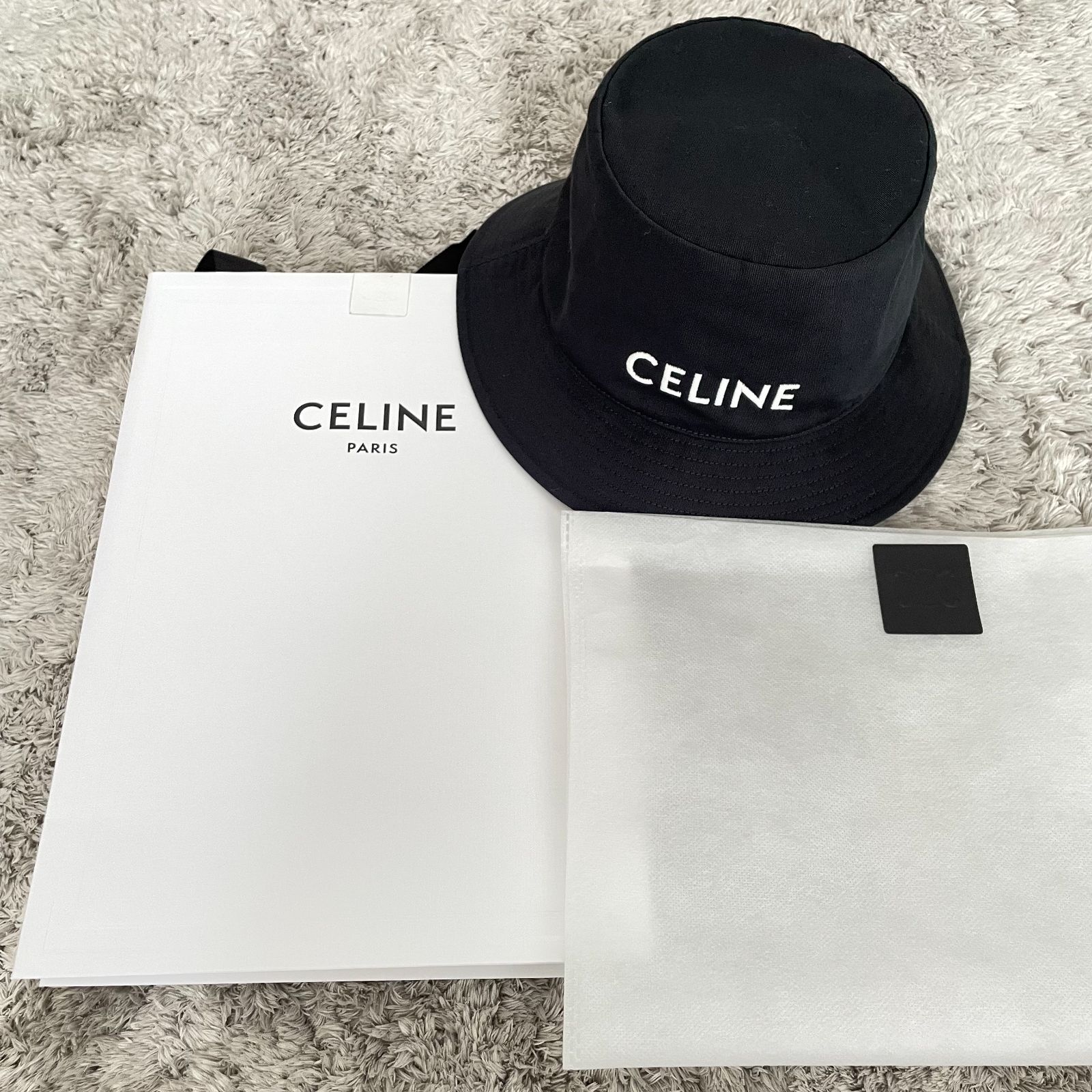 新品/正規品】CELINE（セリーヌ）ロゴ バケットハット XL - メルカリ