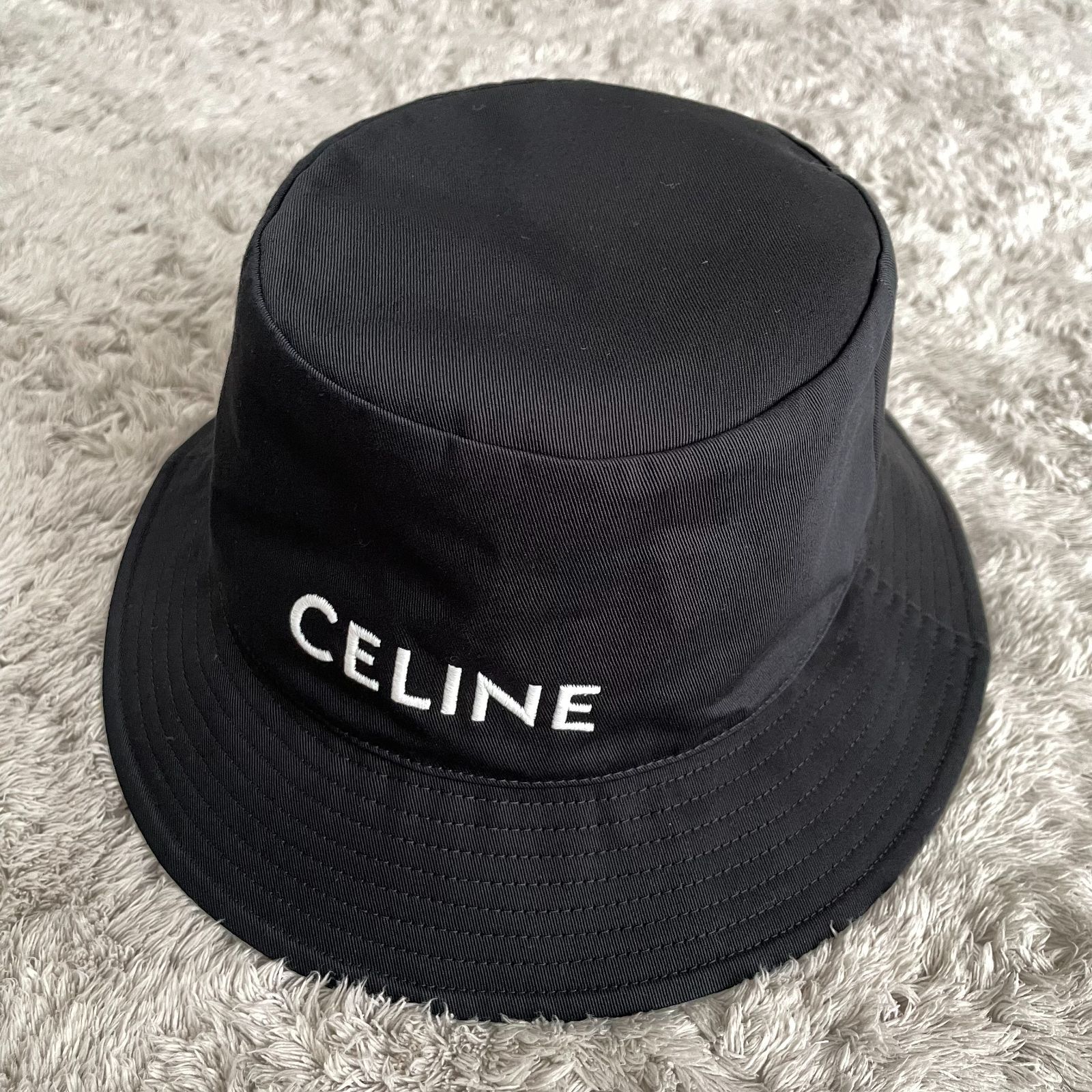 新品/正規品】CELINE（セリーヌ）ロゴ バケットハット XL - メルカリ