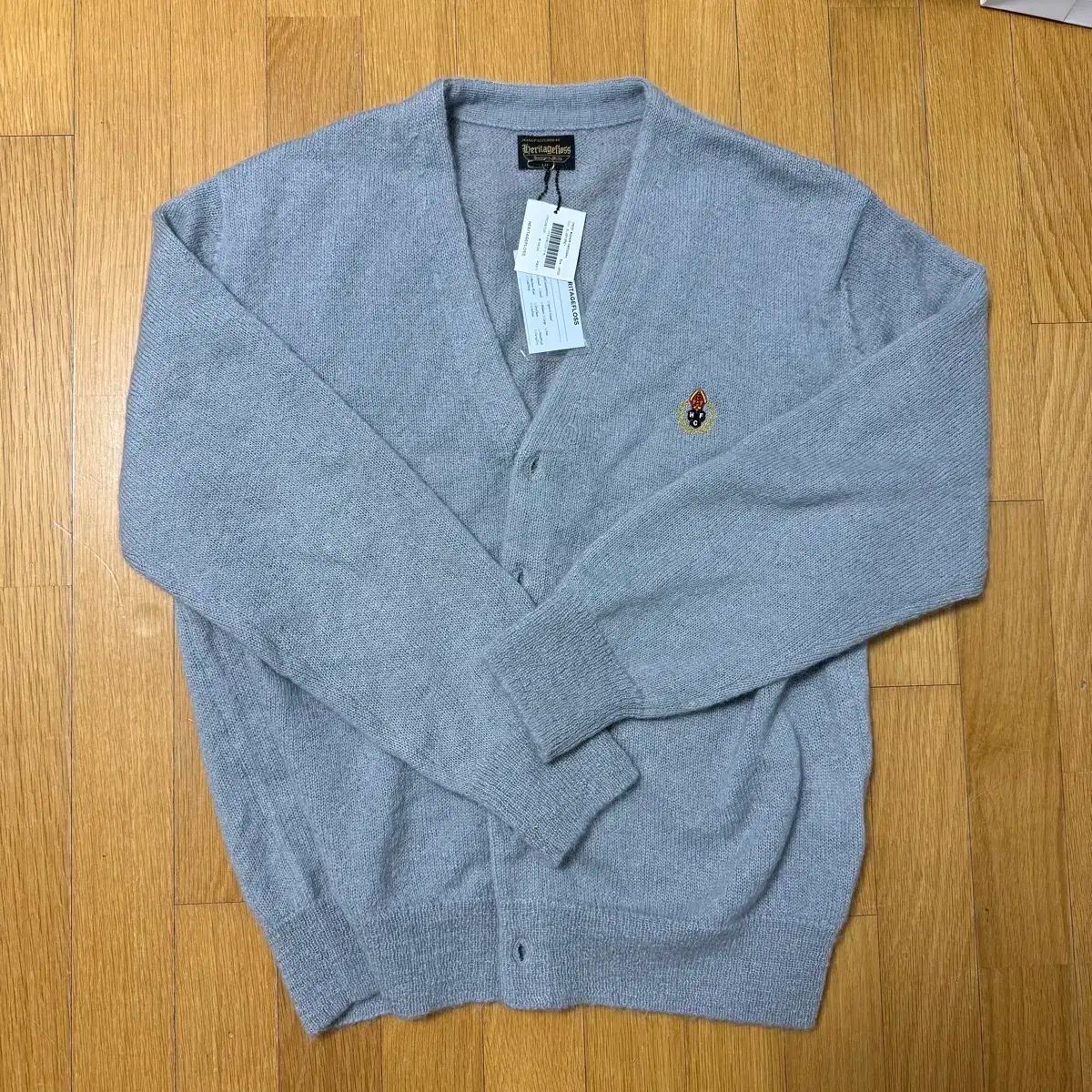 HERITAGE FLOSS モヘア カーディガン シルバーグレー L