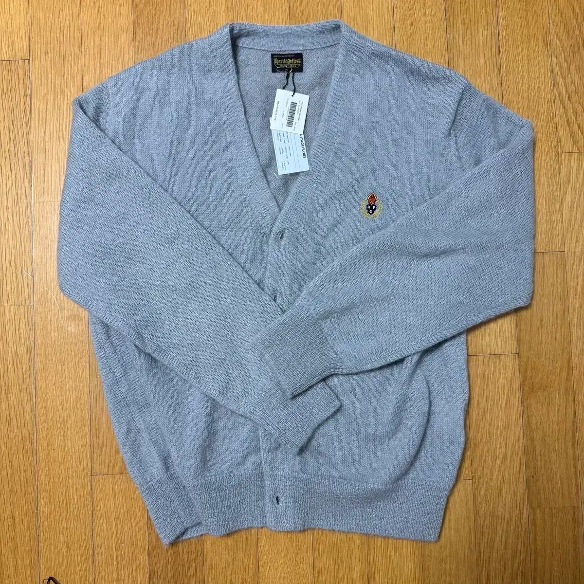 HERITAGE FLOSS モヘア カーディガン シルバーグレー L