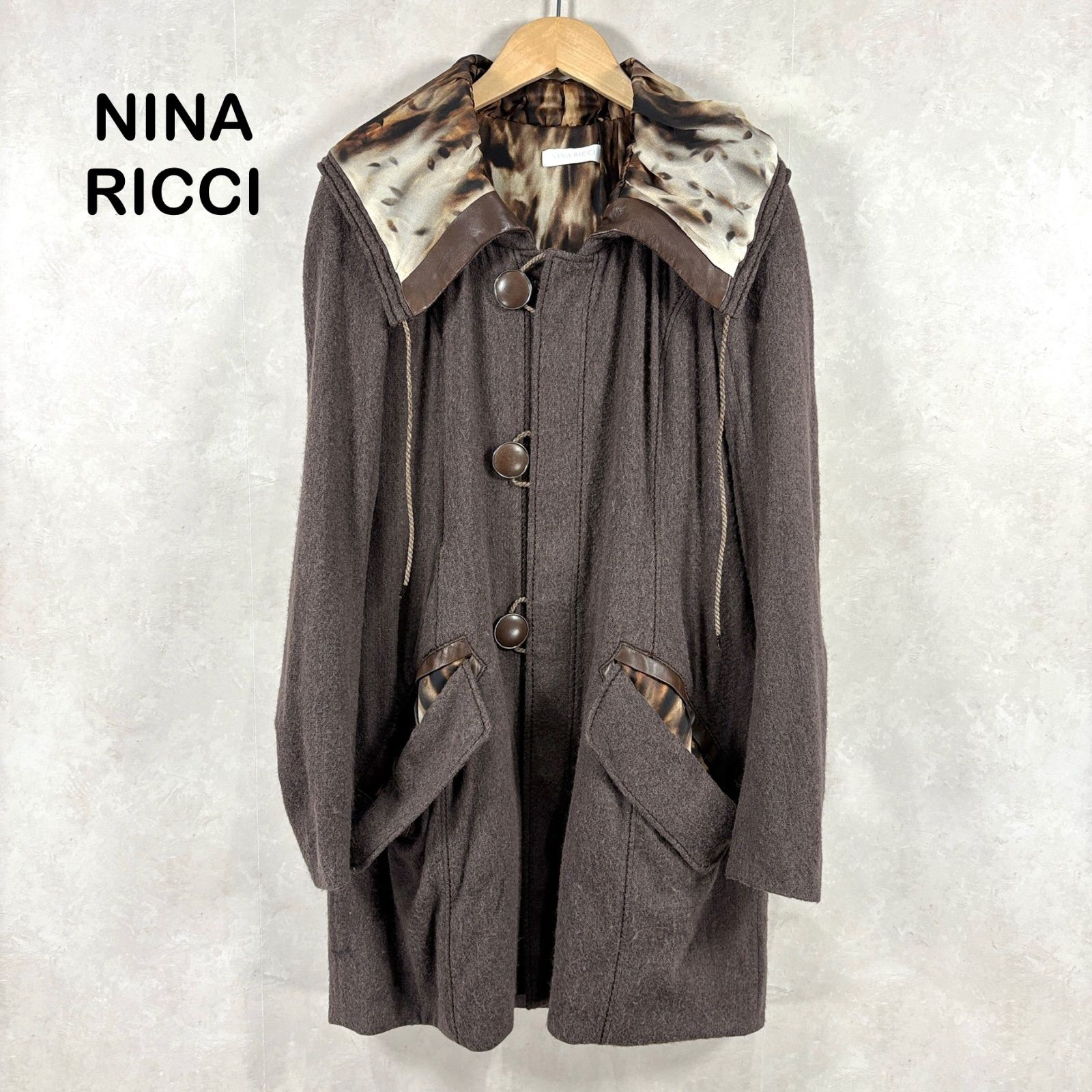 古着 nina ricci ニナリッチ ウールコート コート デザインコート 古着 nina ricci ニナリッチ ウールコート コート デザインコート