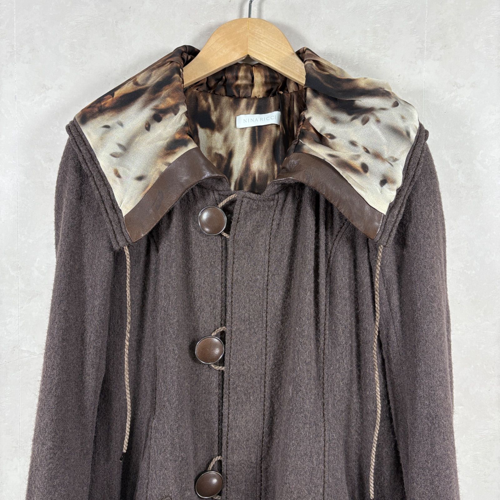 古着 nina ricci ニナリッチ ウールコート コート デザインコート 古着 nina ricci ニナリッチ ウールコート コート デザインコート