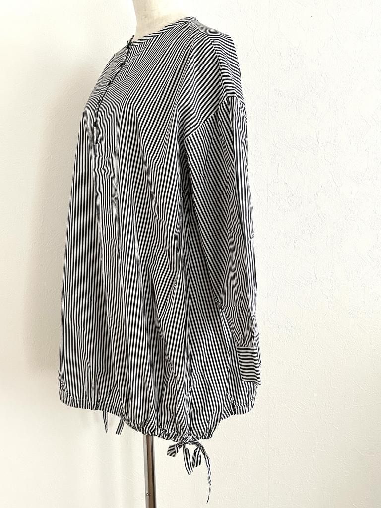 mizuiroind ミズイロインド ストライプドロストプルオーバーシャツ F フリーサイズ み ストライプ おしゃれ 大人 お出掛け 6459356