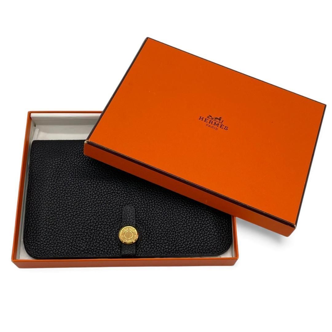 新品同様】エルメス HERMES 二つ折り長財布 ドゴンGM トリヨン