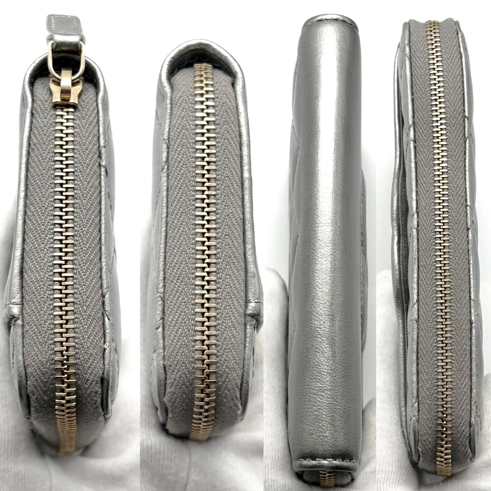 超極美品✨】シャネル 財布 マトラッセ ラウンドジップ ミディアム