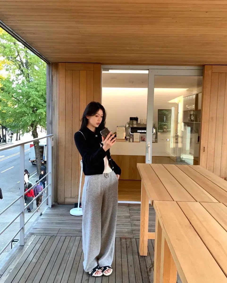 ニューカシミアニートパンツ グレー