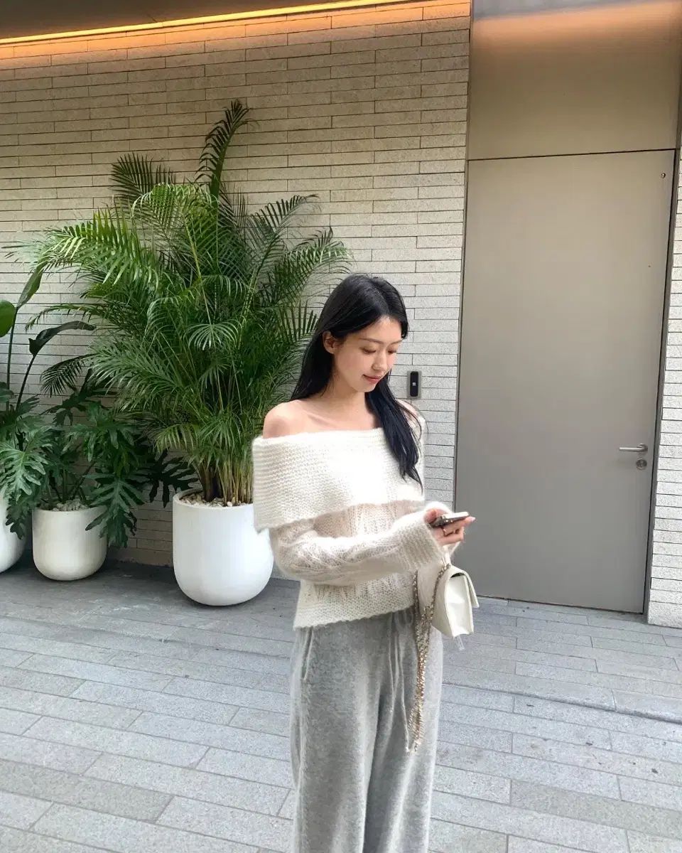 ルプレイン ニューカシミアニートパンツ グレー