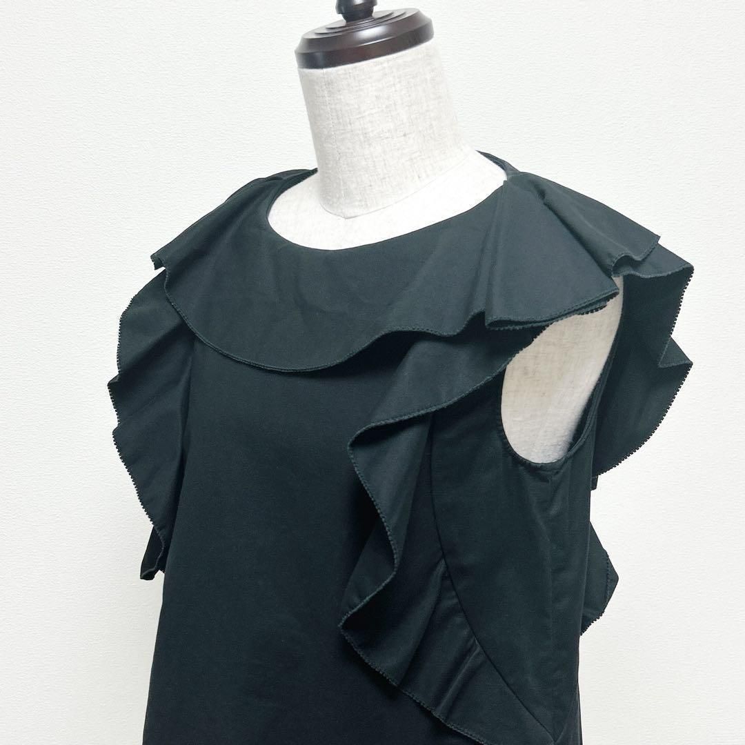 M-PREMIER couture 定価2万 ノースリーブフリルブラウス 38