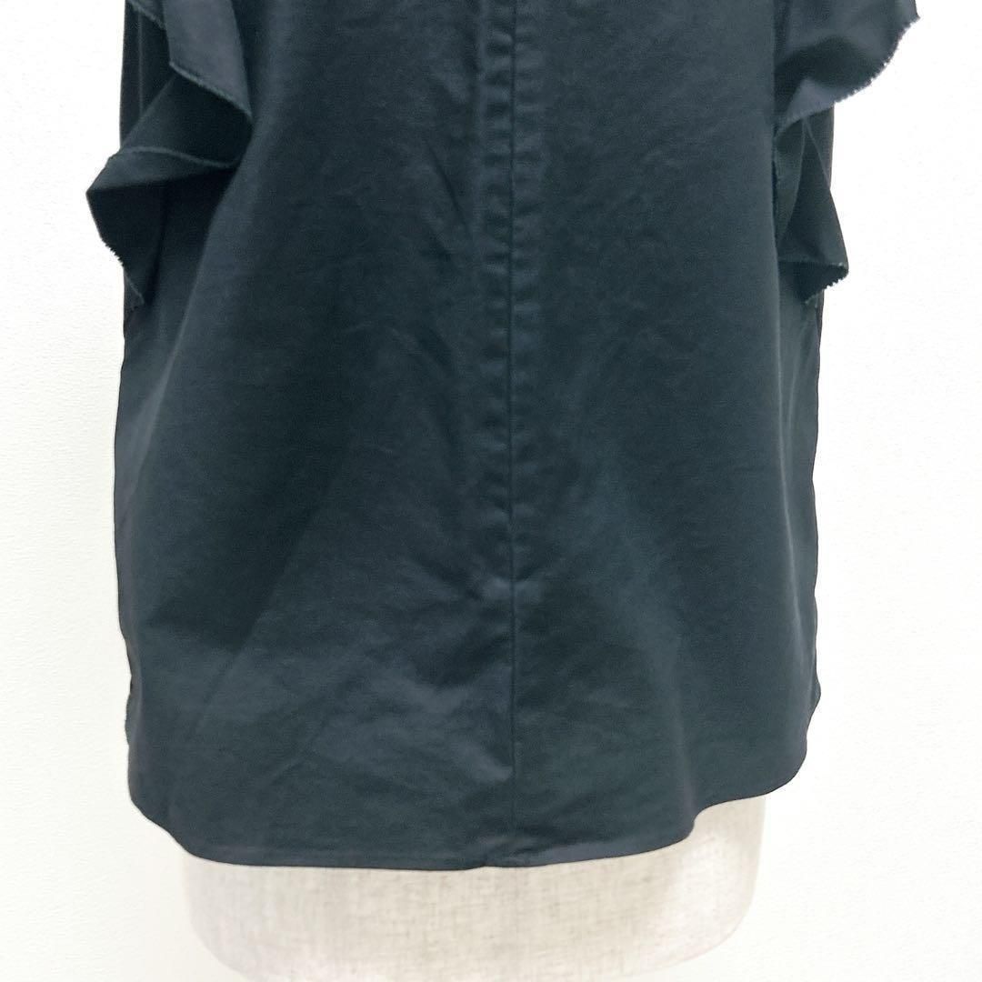  M-PREMIER couture 定価2万 ノースリーブフリルブラウス 38 ノースリーブ シャツ ブラウス