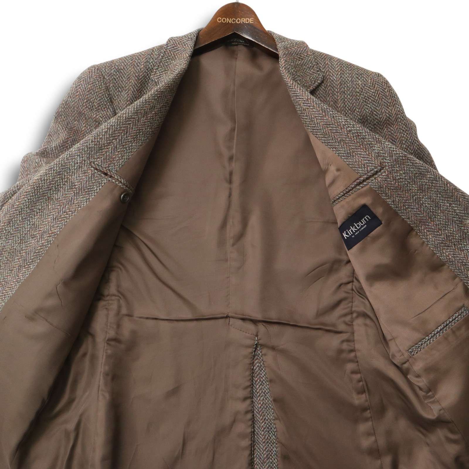 極美品　ニューヨーカー　テーラードジャケット　ハリスツイード　ヘリンボーン　M 極美品 ニューヨーカー テーラードジャケット ツイード ヘリンボーン