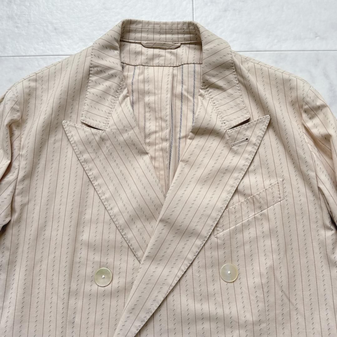 PAUL SMITH ダブルブレスト ベージュストライプ ジャケット L - メルカリ