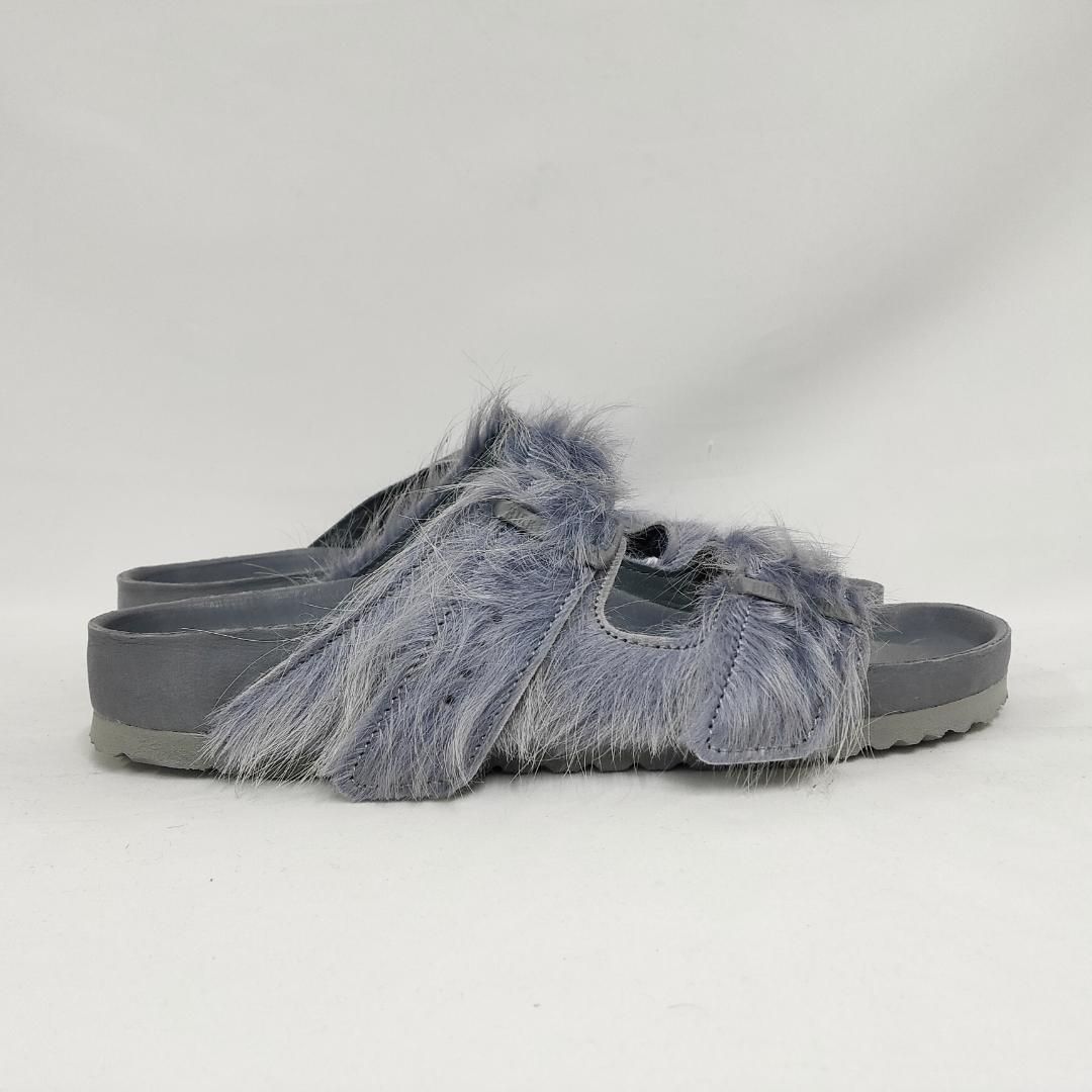 新品 未使用 リックオウエンス アリゾナ ファー サンダル グレー 27cm