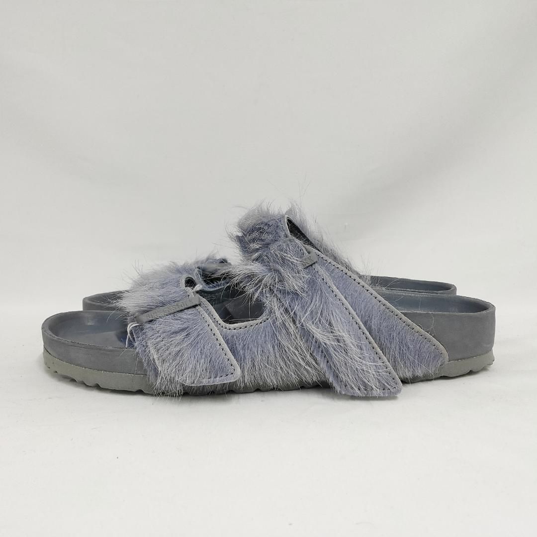 新品 未使用 リックオウエンス アリゾナ ファー サンダル グレー 27cm