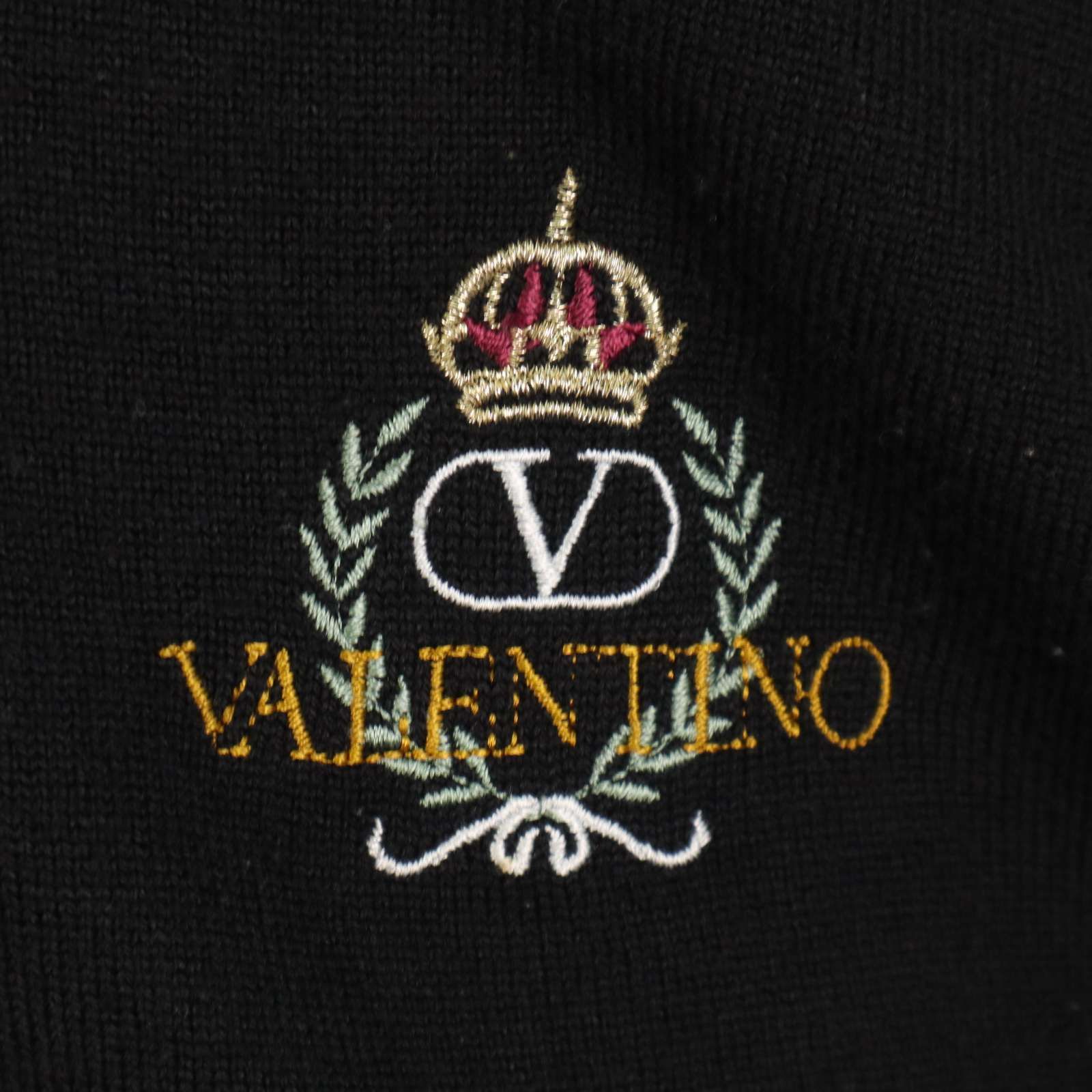 イタリア製☆ VALENTINO ヴァレンティノ 秋冬 ロゴ刺繍☆ ウール V 