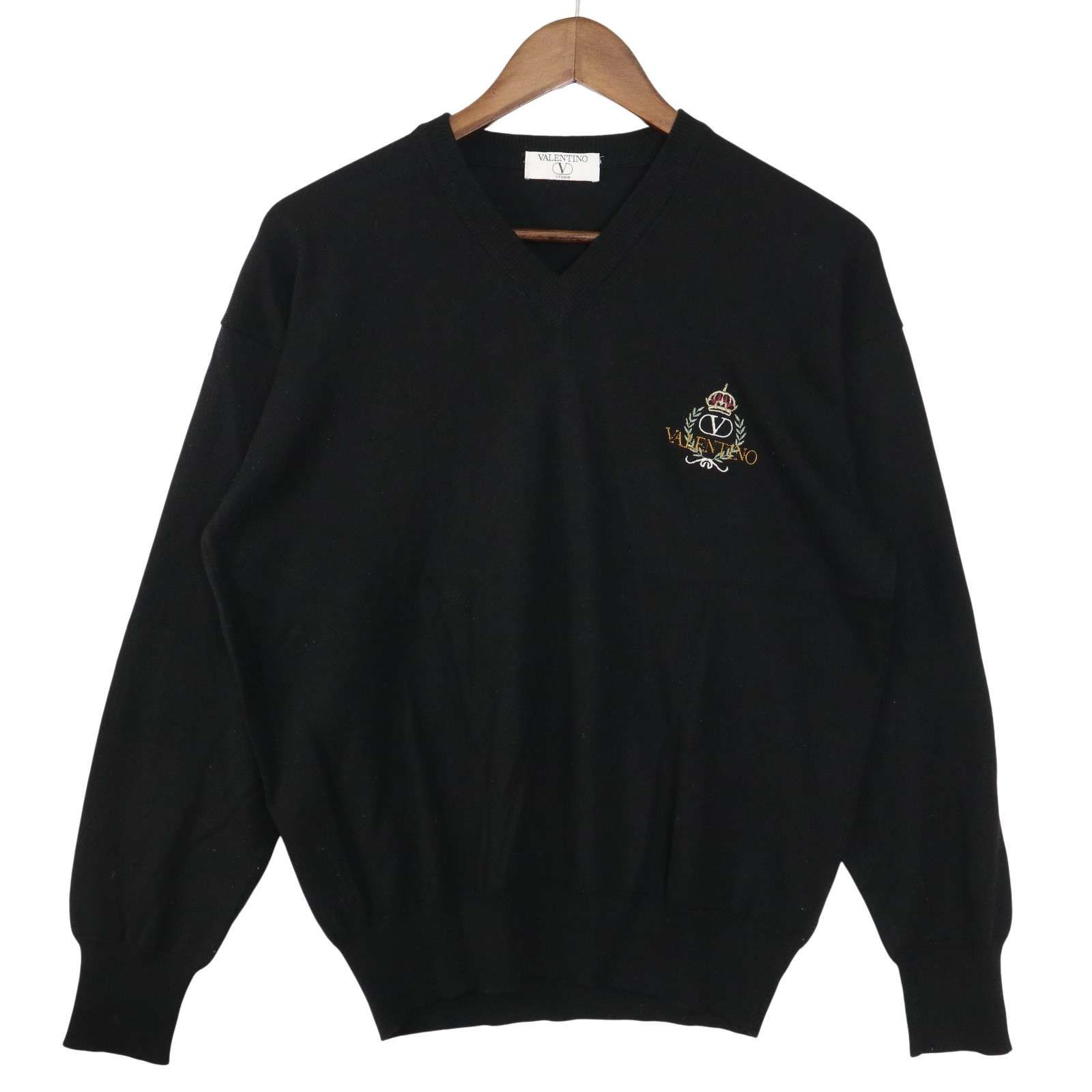 Valentino ヴァレンティノ ロゴ ニット セーター ブラック M