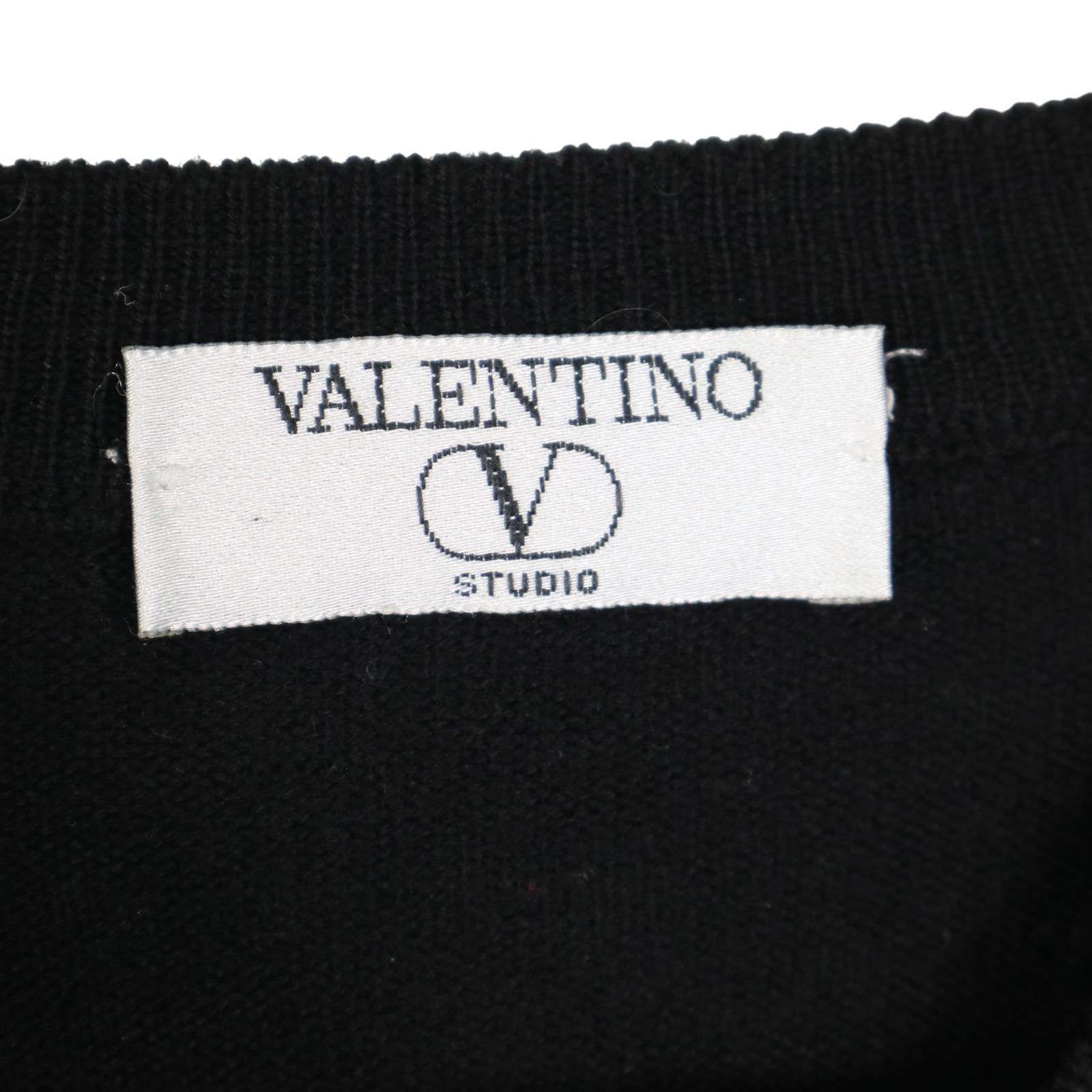 イタリア製☆ VALENTINO ヴァレンティノ 秋冬 ロゴ刺繍☆ ウール V 